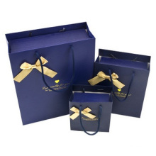 Pure Hot Stamping Gift Blue Box with Gift Bag,